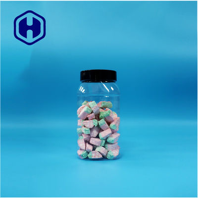 Triangle Shaped Clear Plastic Dried Food Marshmallow Candy Jar Screw Top Lid