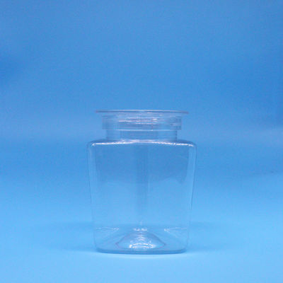 Food Grade Cookie Food Candy Triangle Shape PET Plastic transparent Jar clear Lid