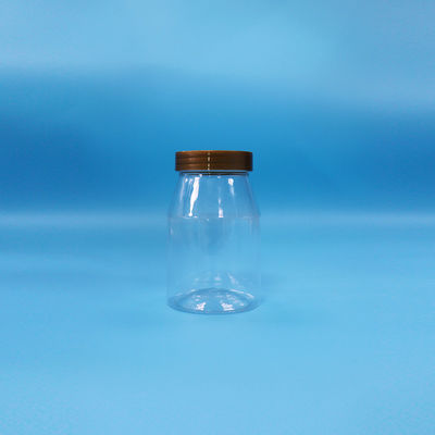 Clear Round Wide-Mouth Biscuit Candy baby Food Loading PET Plastic Jar Screw Cap