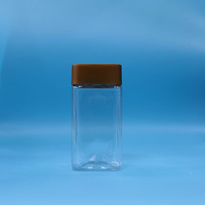 Food Grade Transparent Cookies Candy baby food Square PET Plastic Storage Jars