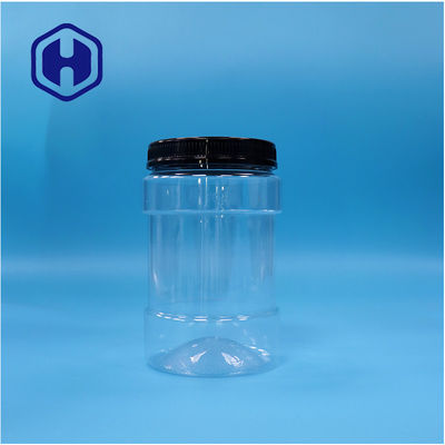 Round Transparent Plastic PET Food Grade Candies Pepper Nuts Jar Screw Top Lid