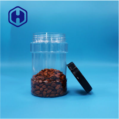 Round Shaped Clear Plastic Wide Mouth Dried Food Candies Pepper Nuts Sugar Jars