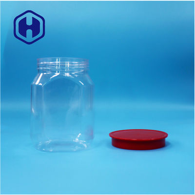 Transparent Hexagon Unique Shape Plastic Biscuits Pepper Candies Baby Food Jar