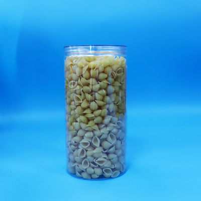 Food Grade Clear PET Cylinder Round Plastic Candy Cookie Food Jar Screw Clear Cap