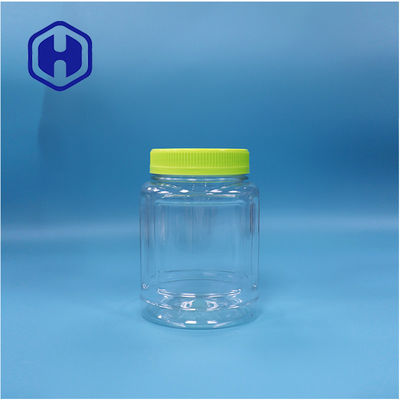 Clear Oval Plastic Gift Candy Nut Nougat Lollipop Fruit Jelly Jar Screw Lid