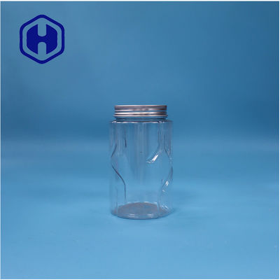Round Shaped Clear PET Nuts Mint Candies Sugar Baby Food Jar Aluminium Top Lid