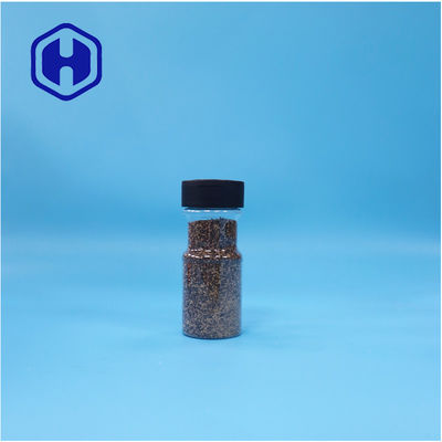 Transparent PET Mustard Salt Black Pepper Powder Curry Spice Jar Flip Top Cap