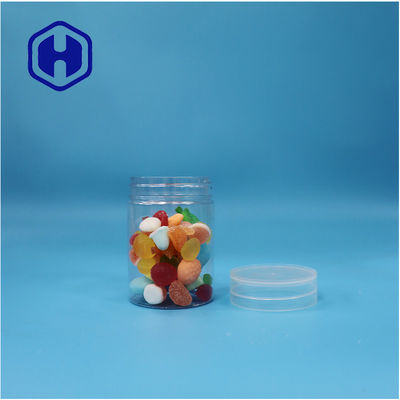 Round Transparent Plastic PET Sweet Candies Cookies Nuts Pepper Food Grade Jar