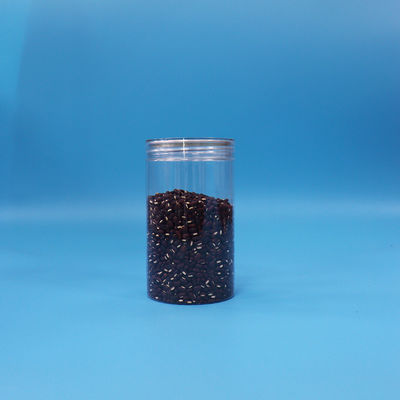 Clear PET Cylinder Round Plastic Sealable Food Jar Packaging Nut Jar Screw Lid
