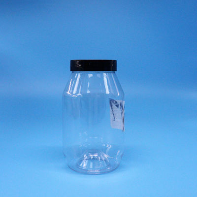 High Quality Cookies Candy Clear Round Wide Mouth PET Plastic Jar Screw Cap