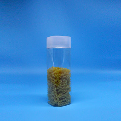 Wide Mouth 600ml Snack Food Candy Transparent Square PET Plastic Jars Flat Top Lids