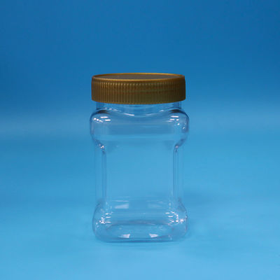 Unique Shape Good Airtight Transparent PET Candy Plastic Food Grade Jar Screw Lid