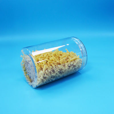 Transparent Food Candy Cylinder Round PET Plastic Jar Food Grade Clear Screw Lid