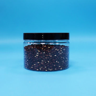 Round Small Sealable PET Plastic Food Grade Cookie Sweet Clear Jars Screw Lids