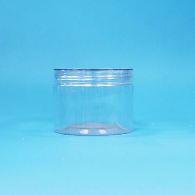 Food Grade Transparent PET Plastic Dry Food Candy Nut Gift Jars Screw Flat Lids