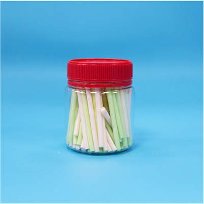 Food Grade Screw Red Lid Empty Small Clear Plastic PET Sweet Storage Jars For Sale
