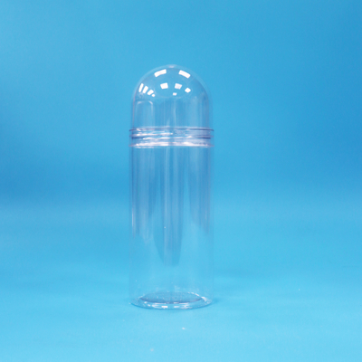 Unique Shape Food Grade Transparent Small Round Plastic PET Candy Jar Screw Lid