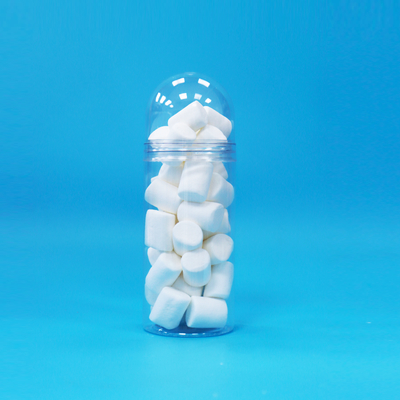 Food Grade Transparent Screw Lid Unique Shape Small Round Plastic PET Candy Jar