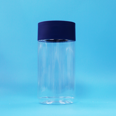Oval Shaped Transparent Plastic PET Cookies Nuts Candy Jar Tamper Proof Cap Bpa Free