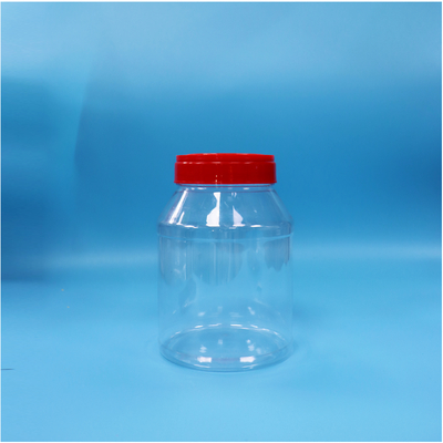 Transparent Plastic Candy Chocolate Chip Bean Dried Banana Nuts Jar Screw Top Lid