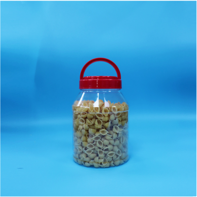 Clear Food Grade Plastic Candy Chocolate Chip Bean Dried Fruit Jar Screw Flat Lid