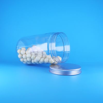 Transparent Wide Mouth PET Plastic Baby Food Candy Tall Round Jar Aluminum Flat Lid
