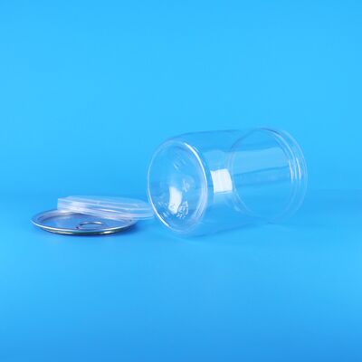 Organic Wild Jungle Peanuts Dried Food Easy Open Ends Plastic Tube Clear PET Popcorn Cans