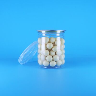 Easy Open Lids Organic Wild Jungle Nuts Dried Food Plastic Transparent PET Popcorn Cans