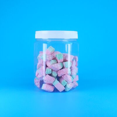 Hexagonal Transparent PET Plastic Coconut Sugar Milk Tablet Vitamin Tablet Jar Screw Lid