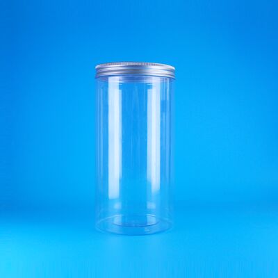 Screw Lids Wide Mouth Clear Airtight Tall Round Plastic Dry Food Bear Biscuit Jars
