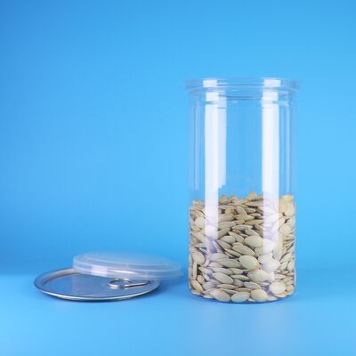 Wide Mouth Easy Open Lid Food Grade Cookies Candy Dried Fruit PET Clear 700ml Jar