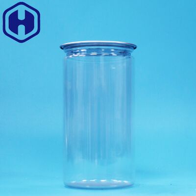 PET Transparent Plastic Easy Open Sealing Packing Can For Food Candy Drink Beverage