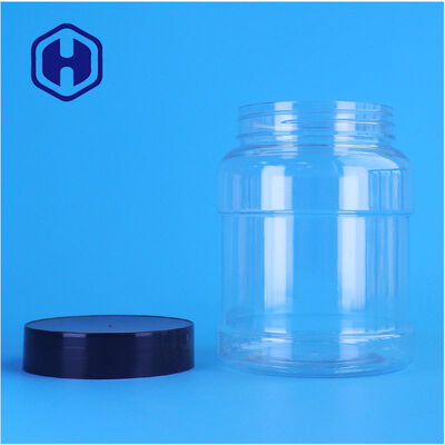 Food Grade OEM ODM Plastic Clear Protein Powder Meal Replacement PET Jars With Screw Lids