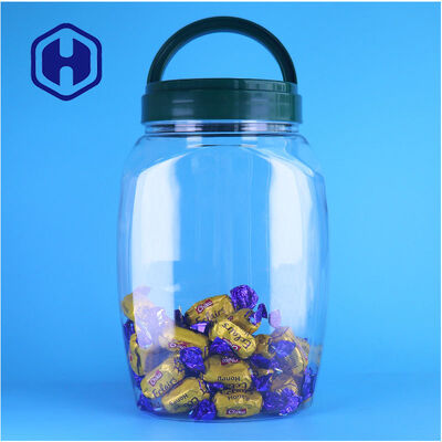 Bpa Free PET Transparent Plastic Jar Coffee Spices Nuts Instant Foods With Custom Lids