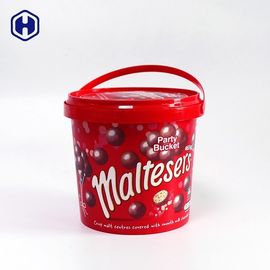 Food Safe IML Bucket 1340ml Colorful  Chocolate Biscuits Packing