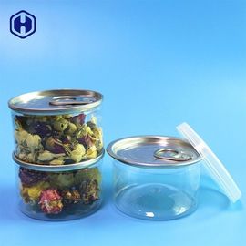 Small PET Empty Clear Plastic Cans Easy Open End 90ml 40mm Height