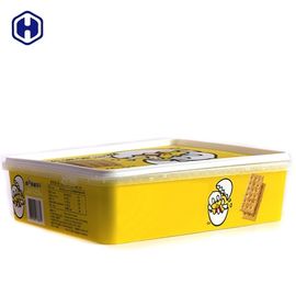 Soda Cracker Square Plastic Food Containers In Mold Labeling 87OZ 2600ML