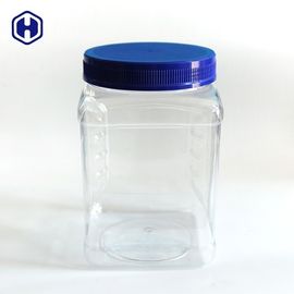 Large Capacity Clear Plastic Square Box 64OZ 1850ml Mouth Diameter 110mm