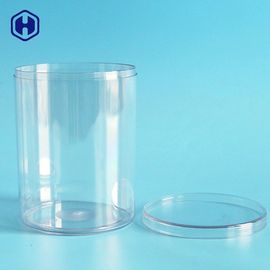 Round Food Grade Plastic Containers Clear PET Plastic Cylinder Jar