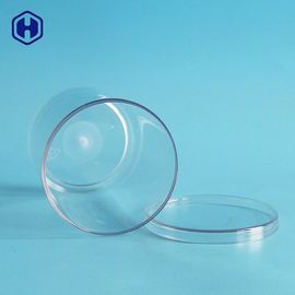 Round Food Packaging Plastic Containers Clear PET Plastic Cylinder Jar