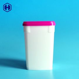 White Food Packaging Plastic Container 690ML PP Cover Cap Plastic Cookie Boxes
