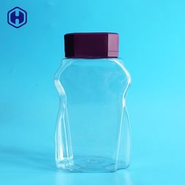Round Clear PET Plastic Food Storage Jars Aluminium Foil Sealing