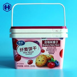 Leak Proof IML Tubs / BPA Free Square Food Grade Buckets Inside Length 181MM