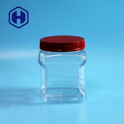 1450ml Pinch Grip PET Food Canister For Nuts Snacks Cap Screw