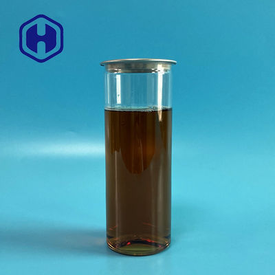 Iced Cold Coffee Chocolate Plastic Drink Can 310ml Clear Straight Side Flat Bottom