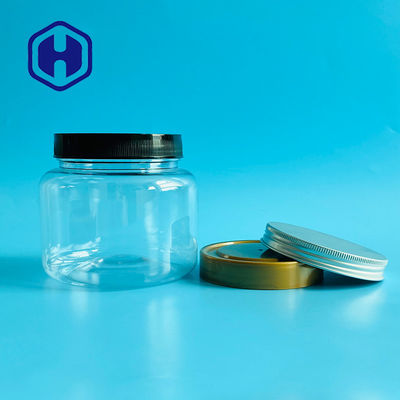 25OZ 750ml Round Biscuits Clear Plastic Cookies Jar With Screw Lid