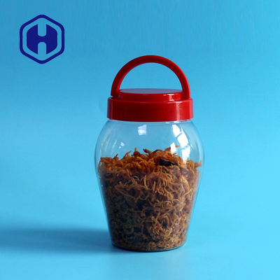 Canned Food Packaging Plastic Pickle Jars 590ml Screw Top Lids Customized Shape