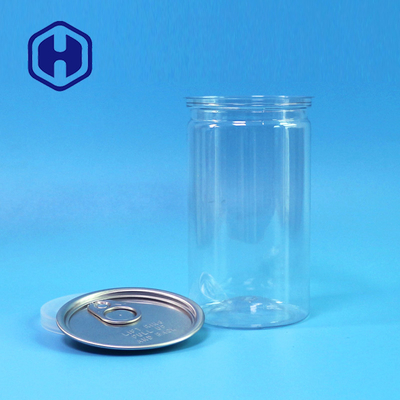 Straight Healthy Bpa Free Clear Plastic Cans 211# 12oz 360ml Dry Fruits Condiments Packing