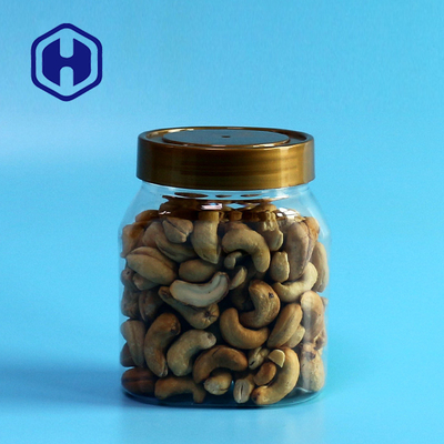 13.8oz Screw Lid 410ml Leak Proof Plastic Jar Food Safe Packaging Oval Shape