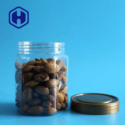 PET Hexagon Transparent Plastic Jar 660ml Nuts Packaging